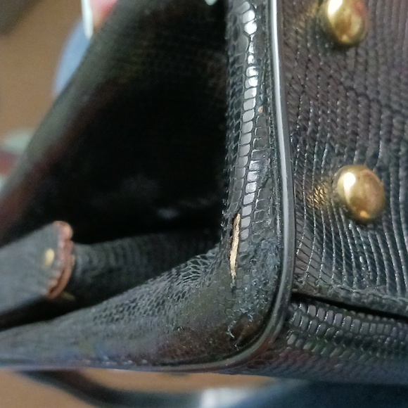 Vintage Genuine Lizard Satchel Handbag - Picture 7 of 15